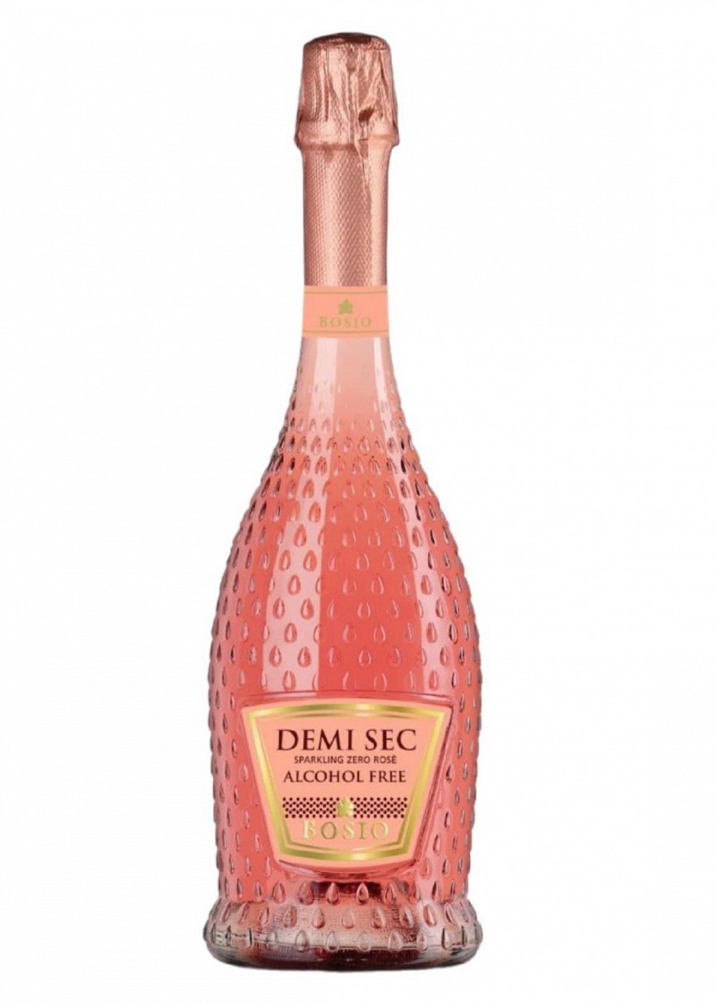 Vang nổ không cồn Bosio Demi Sec Sparkling Zero Rosé