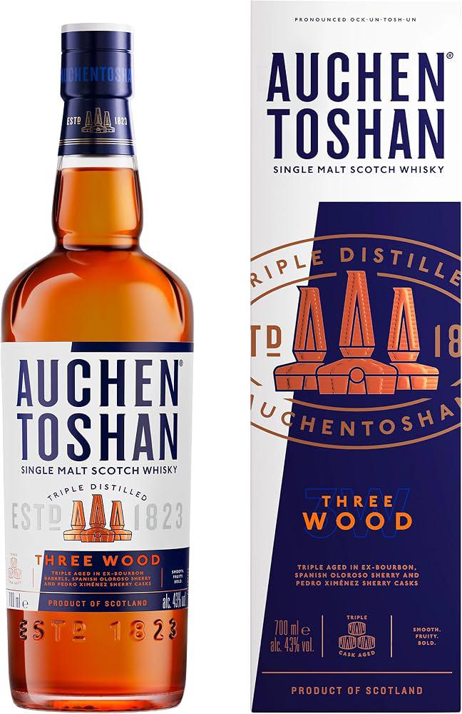 Rượu Auchentoshan Three Wood Single Malt Scotch Whisky (New Design)⁠